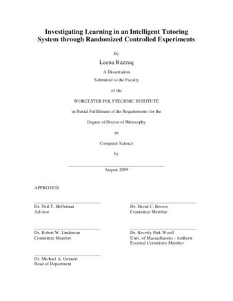Investigating Learning in an Intelligent Tutoring System through Randomized Controlled Experiments thumbnail
