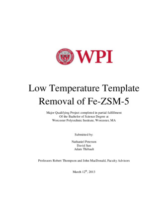 Low Temperature Template Removal of Fe-ZSM-5 thumbnail