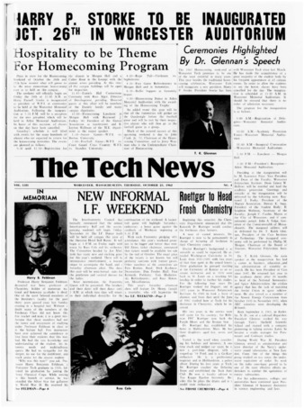 Tech News Volume 53, Issue 3, October 25, 1962 thumbnail