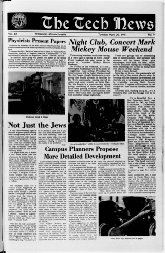 Tech News Volume 62, Issue 09, April 20, 1971 thumbnail