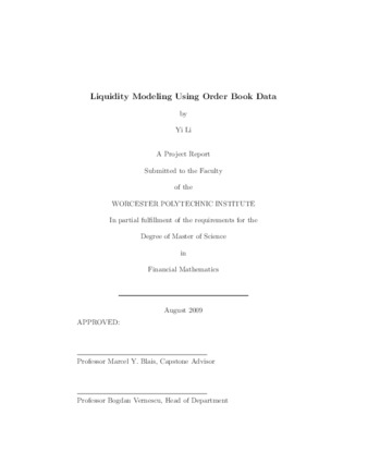 Liquidity Modeling Using Order Book Data 缩图