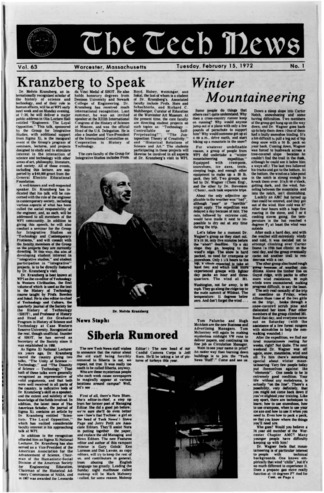 Tech News Volume 63, Issue 01, February 15, 1972 la vignette