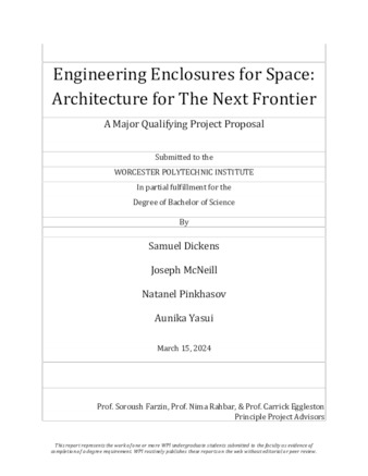 Engineering Enclosures for Space: Architecture for The Next Frontier thumbnail
