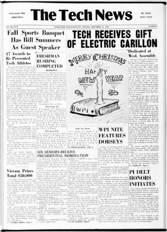 Tech News Volume 46, Issue 5, December 13, 1955 la vignette