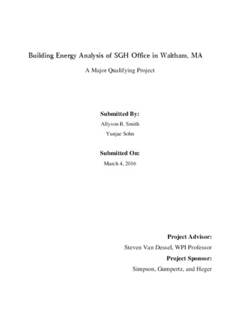 Building Energy Analysis of SGH Office in Waltham, MA thumbnail