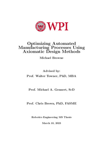 Optimizing Automated Manufacturing Processes Using Axiomatic Design Methods thumbnail