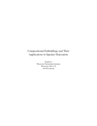 Compositional Embeddings and Their Applications in Speaker Diarization thumbnail