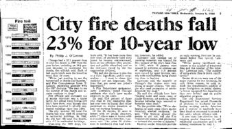 City fire deaths fall 23% for 10-year low Miniaturansicht
