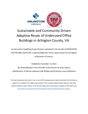 Sustainable and Community Driven Adaptive Reuse of Underused Office Buildings in Arlington County, VA thumbnail