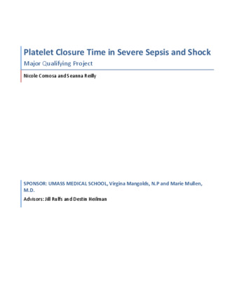 Platelet Closure Time in Severe Sepsis and Septic Shock thumbnail