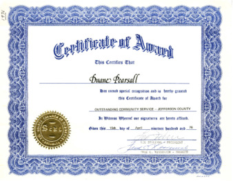 Certificate of Award from Colorado Chamber of Commerce miniatura