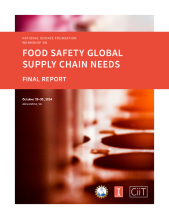 National Science Foundation Workshop on Food Safety Global Supply Chain Needs Final Report la vignette