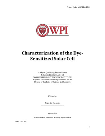 Characterization of the Dye-Sensitized Solar Cell thumbnail