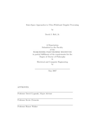 State-Space Approaches to Ultra-Wideband Doppler Processing thumbnail