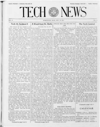 Tech News Volume 9, Issue 11, November 27, 1917 thumbnail
