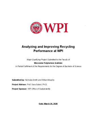 Improving Recycling Performance at WPI thumbnail