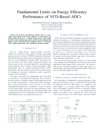 Fundamental limits on energy efficiency performance of VCO-based ADCs thumbnail