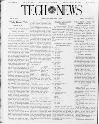 Tech News Volume 5, Issue 04, October 7, 1913 thumbnail