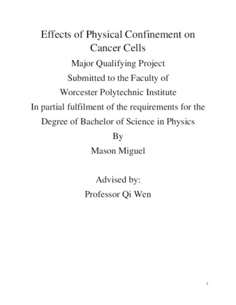 Effects of physical confinement on cancer cell mechanics thumbnail