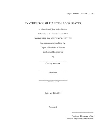 Synthesis of Silicalite-1 Aggregates thumbnail