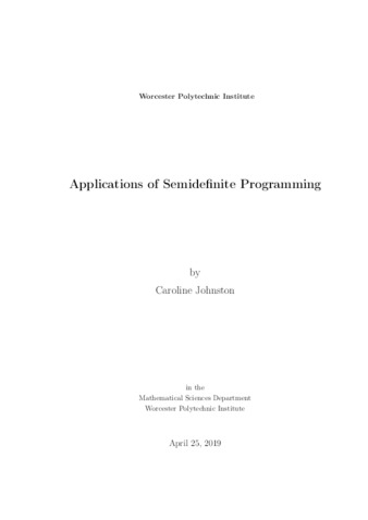 Applications of Semidefinite Programming thumbnail