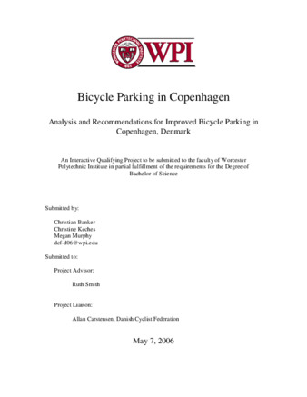 Analysis and Recommendations for Improved Bicycle Parking in - Copenhagen, Denmark thumbnail