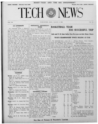 Tech News Volume 11, Issue 21, March 2, 1920 thumbnail